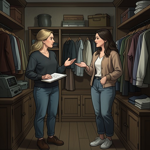 Evelyn and Emily’s Creative Partnership from "The Negotiation". Evelyn Rose and Emily Wade combine friendship and professional collaboration as the boutique becomes a platform for emerging design.