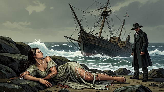 Shipwreck at Majorca from "The Decameron". Shipwreck at Majorca Loss of her escort The damaged ship strands on Majorca. Alatiel awakens to find most of her attendants dead or helpless.