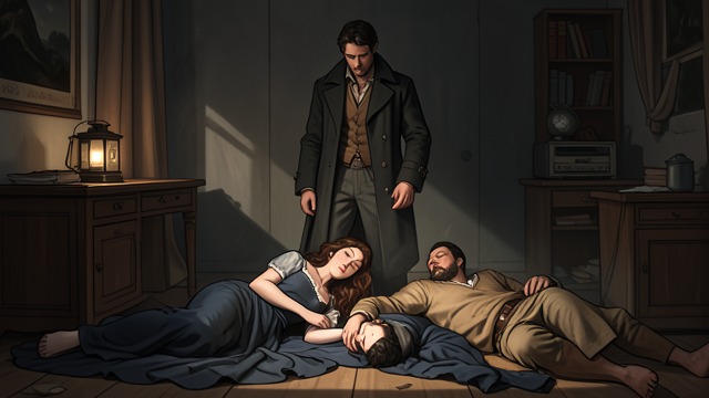The Nightingale Retort from "The Decameron". The Nightingale Retort A hidden couple discovered Messer Lizio finds Caterina and Ricciardo asleep together.