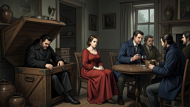 A False Proof from "The Decameron". A False Proof Infiltration Ambrogiuolo hides in a chest and enters Ginevra’s chamber. He steals her belongings and observes a distinctive mole on her body.