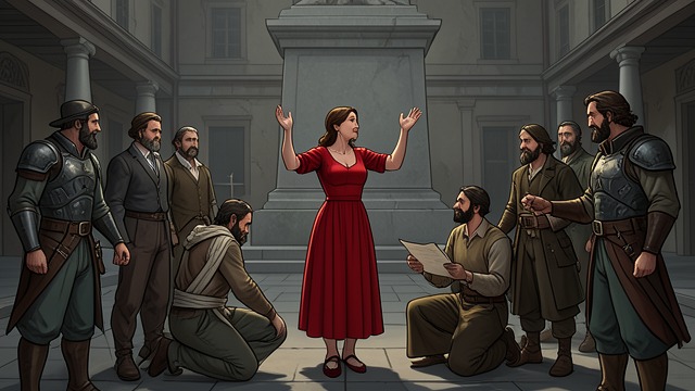 Public Vindication from "The Decameron". Public Vindication The truth revealed Sicurano brings Bernabo and Ambrogiuolo before Saladin.