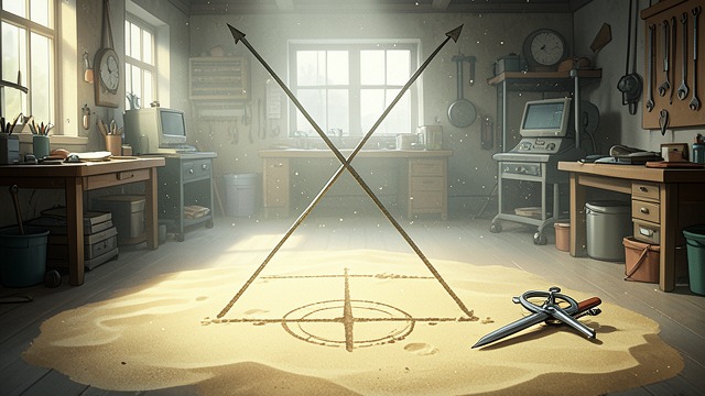 Equilateral Construction from "Elements". Equilateral Construction The Task A finite line becomes the basis for an equilateral triangle through intersecting circles.