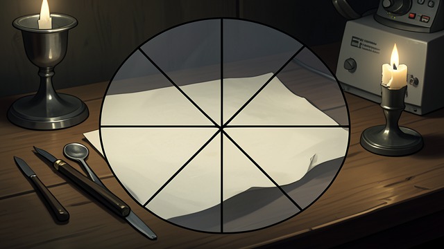 Finding the Center from "Elements". Finding the Center Perpendicular Bisectors Two chords are bisected and crossed by perpendicular lines.