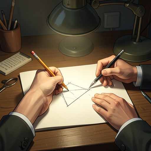 Construction Versus Proof from "Elements". This flow traces the tension between drawing a requested figure and demonstrating that the drawing satisfies its intended definition.