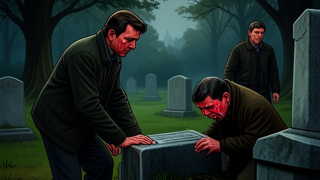 The Stranger’s Grief from "The Beast in the Jungle". The Stranger’s Grief A New Presence During a cemetery visit, Marcher notices another man grieving at a nearby grave.