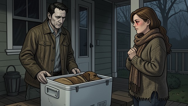 Grief Before Explanation from "Happiness for Beginners". Grief Before Explanation A shocking confession Duncan arrives with Pickle’s body in a cooler and tells Helen that the dog died after he took her home.