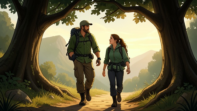 Choosing to Walk Together from "Happiness for Beginners". Choosing to Walk Together A deliberate act Windy repeatedly falls back from the fast hikers to walk with Helen, despite being capable of moving much faster.