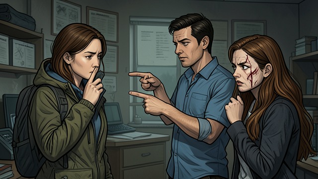 Holdup Becomes a Joke from "Happiness for Beginners". Holdup Becomes a Joke A label takes hold Because Helen repeatedly pauses to adjust her gear, Beckett begins calling her Holdup.