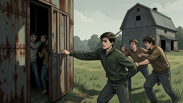 Refusal to Stay Hidden from "Clown in a Cornfield". Refusal to Stay Hidden A choice to intervene When classmates are trapped in the barn, Cole wants to open the silo door and help them, despite the danger.