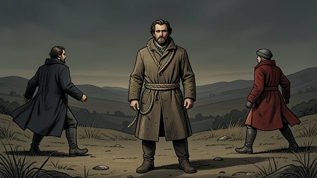 The Plan Fails at Baypen from "Clown in a Cornfield". The Plan Fails at Baypen A staged ending Arthur waits at the burned factory while Dunne brings Cole to be hanged.