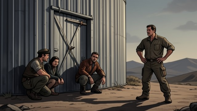 The Silo as Shelter from "Clown in a Cornfield". The Silo as Shelter A door against pursuit Cole, Ronnie, and Matt take refuge in the old silo and wedge its sliding door shut with a crossbow bolt.