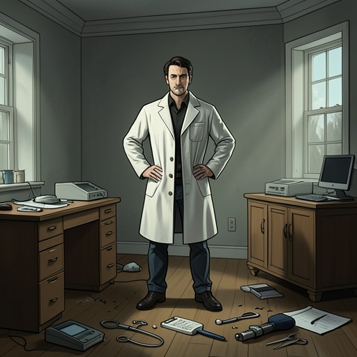 Dr. Weller’s Disappearance from "Clown in a Cornfield". This flow traces the absence of the former town doctor and the discovery that his departure concealed a murder.