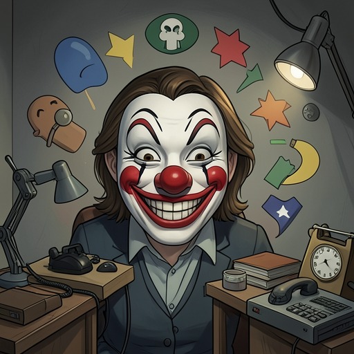 The Frendo Legend from "Clown in a Cornfield". This flow traces Frendo’s transformation from company mascot and civic folklore into the mask of a violent political movement.