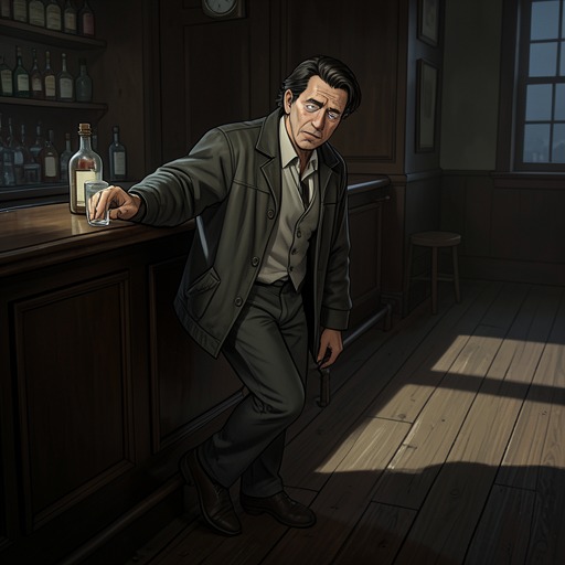 Alcohol and the Erosion of Self from "Der goldene Handschuh". This thread traces alcohol from a shared routine and apparent refuge into a force that erodes judgment, relationships, work, and bodily and mental stability.