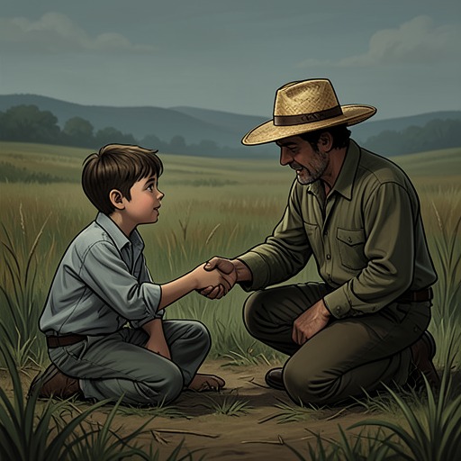 Fiete and the Farmer’s Brief Fatherhood from "Der goldene Handschuh". This thread traces how a rare experience of care briefly gives Fiete a model of belonging that he carries into a life otherwise shaped by abuse and abandonment.