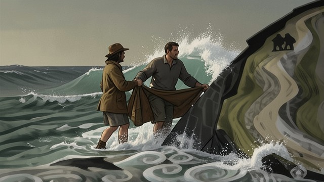 The Tent Near the Tide from "The Salt Path". The Tent Near the Tide A campsite becomes dangerous The couple pitch their tent above the apparent tideline, believing the site is safe.