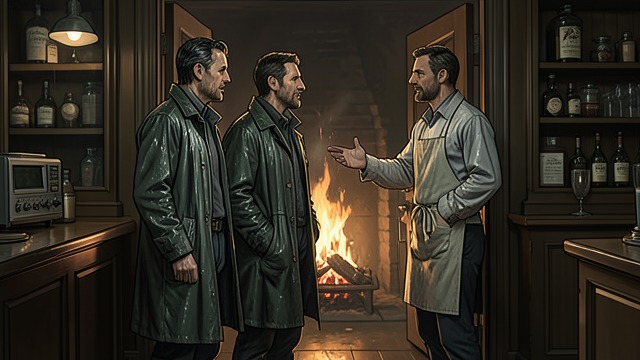 A Pub Door Opens from "The Salt Path". A Pub Door Opens Warmth without judgment Caught in a gale, Ray and Moth enter a pub soaked and apologetic.