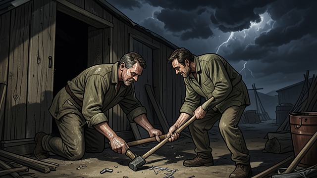 Work for a Roof from "The Salt Path". Work for a Roof Labor replaces a wage Moth works through pain to finish the shed, while Ray undertakes repairs, cleaning, laundry, and farm tasks.