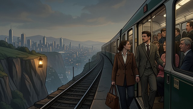 A Train Instead of a Long Detour from "The Salt Path". A Train Instead of a Long Detour Paying to preserve safety Facing a long urban stretch with few likely campsites, Ray and Moth spend their remaining money on a…