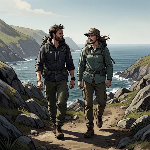Walking from Minehead to Land’s End from "The Salt Path". The north-coast leg traces how a hoped-for straightforward trek becomes a hard apprenticeship in exposure, scarcity, and improvisation before the walkers reach…