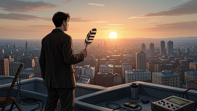 Scaling Desire from "The Secret". From Sign to Goal Larger Targets The young man turns from a symbolic feather toward more consequential ambitions.
