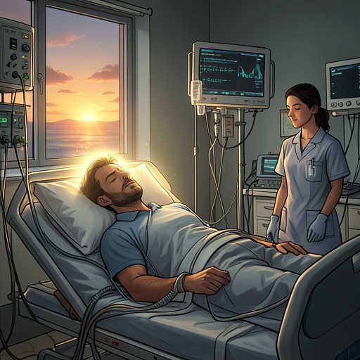 Morris Goodman’s Recovery from "The Secret". This flow follows Morris Goodman’s survival after catastrophic injury through mental focus, physical recovery, and public inspiration.