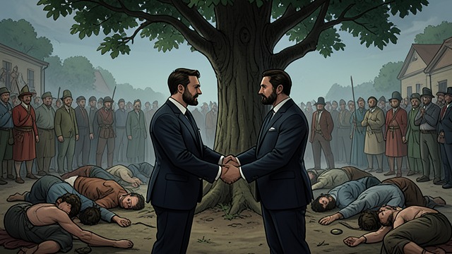 A Murderous Tableau from "Dr. Death". The Mentor's Circle Bodies at the Tree Alex finds Zoghbie and Haiselden tied together in a staged killing at her home.