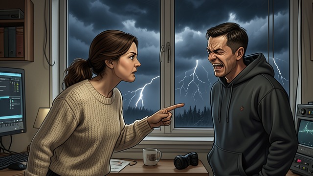 The Break in the Room from "Dr. Death". A Sister's Accusation Eric's Cruel Words Eric mocks Stacy and speaks about people escaping misery, provoking her to call him evil.