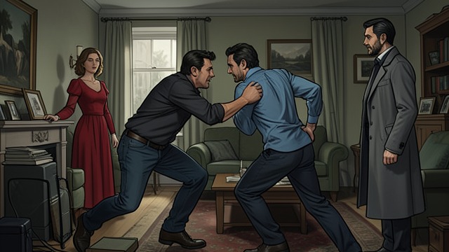 Eric's Outburst from "Dr. Death". Alex Becomes the Enemy A Charge of Betrayal Eric accuses Alex of helping police and rushes him in the family room.