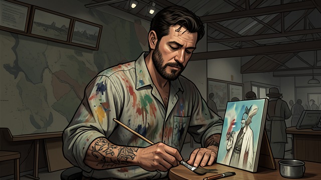 Donny as Painter from "Dr. Death". A Plausible Attribution Skills and Motive Petra Connor learns that Donny drew tattoos and had displayed paintings of his father.