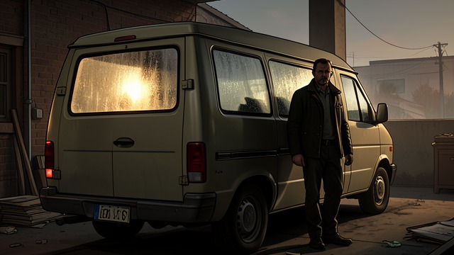Milo Finds the Glare from "Dr. Death". A Second Confirmation Reconstructing Visibility Milo finds that sunrise glare makes it difficult to see into the van's rear window.