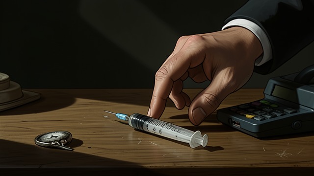 The Toy Syringe from "Dr. Death". A Forgotten Object A Detail in the File Alex notices a toy hypodermic listed near Marissa Bonpaine's body in an old police inventory.