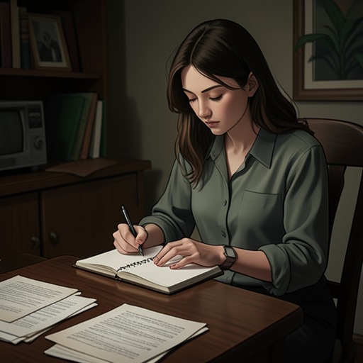Stacy's Search for a Future from "Dr. Death". This flow follows Stacy Doss from reluctant grief counseling toward a more self-directed future.