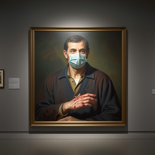 The Gallery Painting from "Dr. Death". This flow traces the artwork that turns Donny's private fixation into a public clue without proving his guilt.