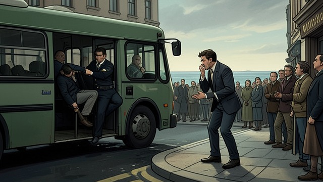 Put Off the Bus from "Jacob's Ladder". Put Off the Bus Fear becomes exclusion A bus driver ejects Yasha after he admits to having a cold, fearing he may carry swine flu.