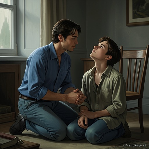 JT and Carl’s Family Bond from "Jacob's Ladder". Carl’s affection and JT’s disclosure show a father-son relationship capable of holding difference, even when JT’s identity remains unsettled.