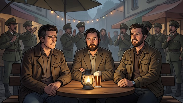 A Farewell in Saigon from "The Sympathizer". A Farewell in Saigon Shared Songs The three friends drink together and sing with soldiers in a beer garden as the city faces collapse.