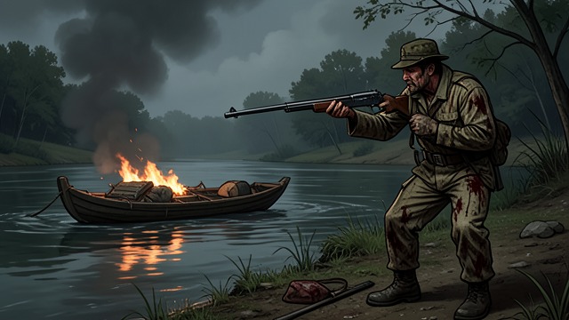 The Mission’s Ambush from "The Sympathizer". The Mission’s Ambush A Failed Crossing The reconnaissance party reaches the Mekong River, but hostile fire kills the Grizzled Captain and destroys the raft.