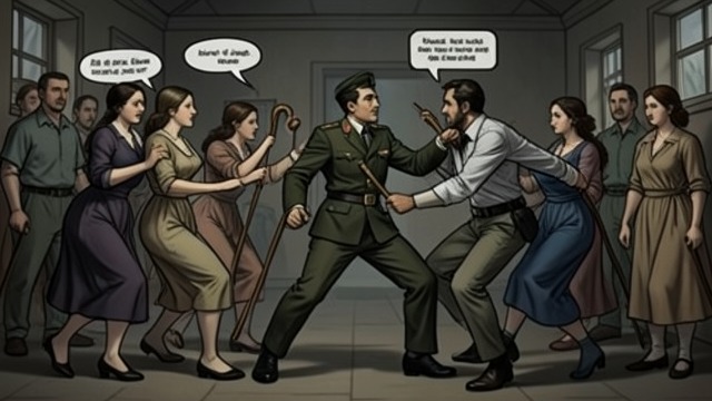 Humiliation in Guam from "The Sympathizer". Humiliation in Guam A General Without Authority The General walks among refugees in uniform, hoping to raise morale.