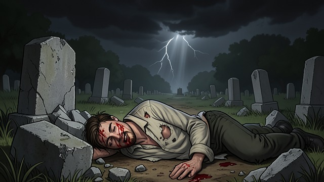The Cemetery Explosion from "The Sympathizer". The Cemetery Explosion A Private Memorial Repurposed The narrator’s makeshift grave for his mother is built among the film-set tombs.