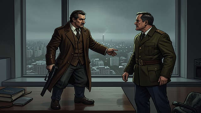 The Threat of War from "Watchmen". The Threat of War Hostage and Red Line Sir Harold Spencer warns Romis that harm to Hector H. Hector will trigger an invasion of Kerak.