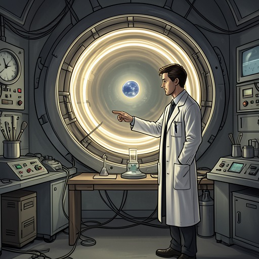 The Future of Colonization from "Watchmen". This flow connects Leoh’s guilt about crowded civilization to the teleportation breakthrough and the possibility of opening new worlds.
