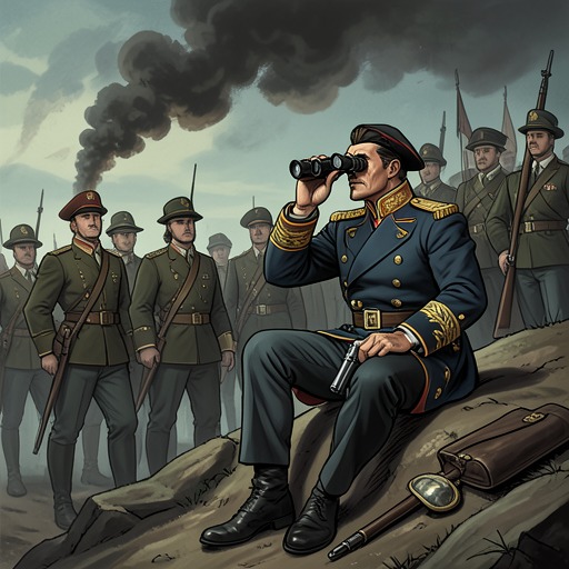 Aikens and the Doctrine of Force from "Watchmen". This flow follows Brigadier Aikens’s commitment to decisive battle and his gradual subordination to a broader strategy of survival and restraint.