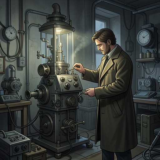 The Dueling Machine’s Transformation from "Watchmen". This flow traces the Dueling machine from therapeutic invention to political weapon and finally toward a technology that may open the stars.