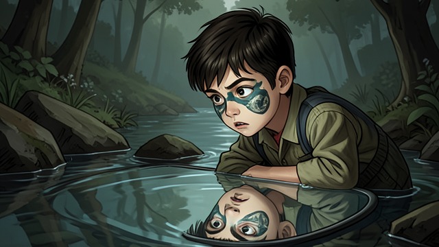 Shame Falls Away from "Lord of the Flies". An Awesome Stranger Jack Merridew looks into the water and sees a stranger rather than his familiar face.