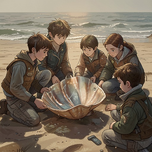 The Conch as Shared Authority from "Lord of the Flies". This flow follows The conch as a practical instrument that gains symbolic authority and then loses it with the collapse of the group.