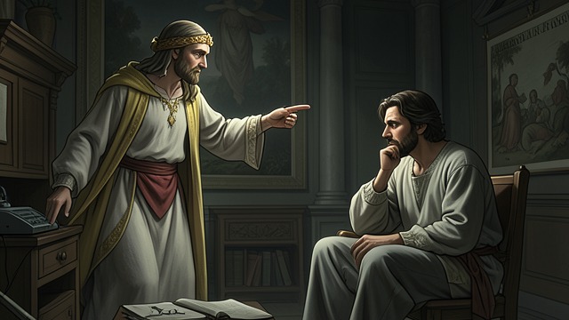 命令与自由,《《薄伽梵歌》》中的场景。命令与自由 不以强制施加权威 克里希纳讲授自己的教诲,然后告诉阿周那充分思考,并按照自己的选择行动。 成熟的服从 阿周那最终的接受出于自愿,是由理解所促成,而不是被神圣力量强迫。 叙事意义 这番教诲最终将命令、辨鉴识力与个人责任统一起来。