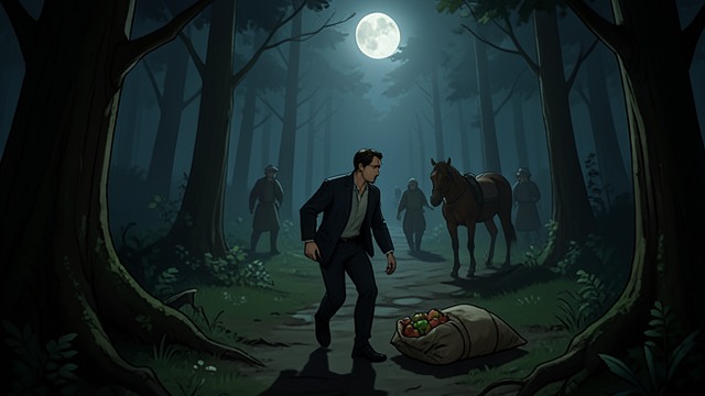 A Quiet Escape from "The Peasants". A Quiet Escape A secret departure Rocho leaves under cover of darkness, helped by villagers who coordinate his departure and provide horses and food.