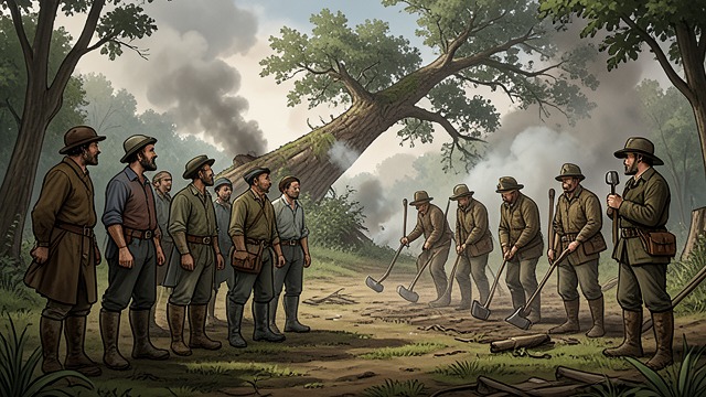 Justice by Force from "The Peasants". Justice by Force The forest defended When the court cannot settle the disputed forest rights, villagers confront the loggers directly.
