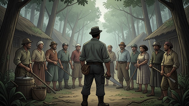 The Village Turns Away from "The Peasants". The Village Turns Away Work and solitude Antek works at the sawmill but avoids old companions and feels their watchful glances as a form of judgment.